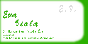 eva viola business card